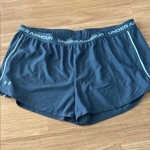 Under Armour Women's Teal Athletic Shorts with Light Teal Trim